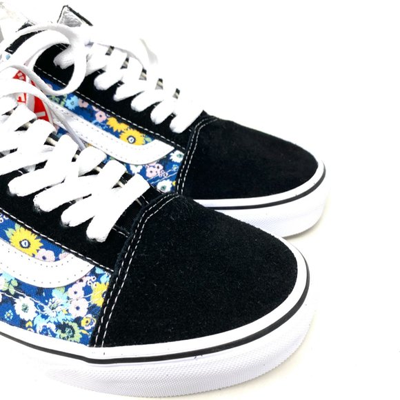 VANS Old Skool Floral Black Shoes Men's Size Canvas Suede Sneakers VN0A5KRFFF1 - Picture 5 of 10
